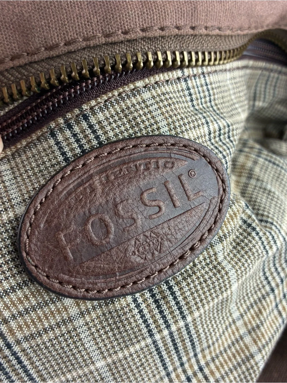 Fossil Weekender Bag Duffel - Canvas & Leather